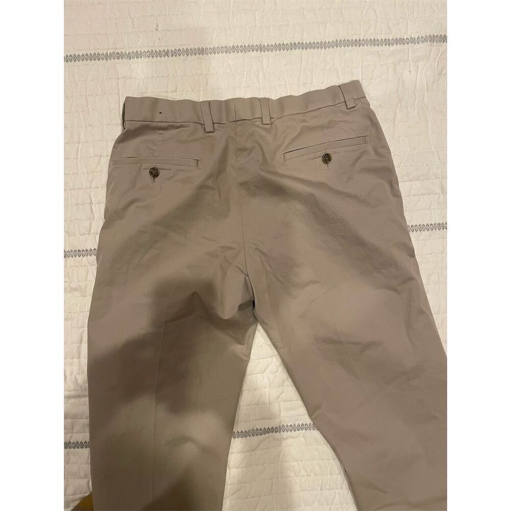 Brooks Brothers Men's Beige Chino Pants Size 33x30 Stretch Straight Leg - Picture 8 of 14